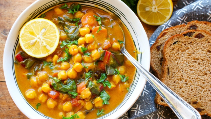 Smoky Paprika Chickpea Stew with Spinach and Lemon