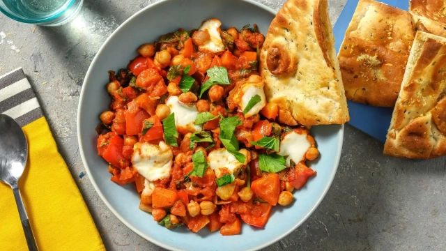 Spiced Chickpea and Spinach Stew with Turmeric Rice
