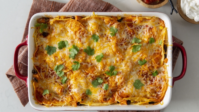 Vegetarian Sweet Potato and Black Bean Enchiladas