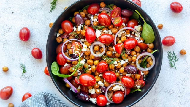 Mediterranean Chickpea and Roasted Vegetable Salad
