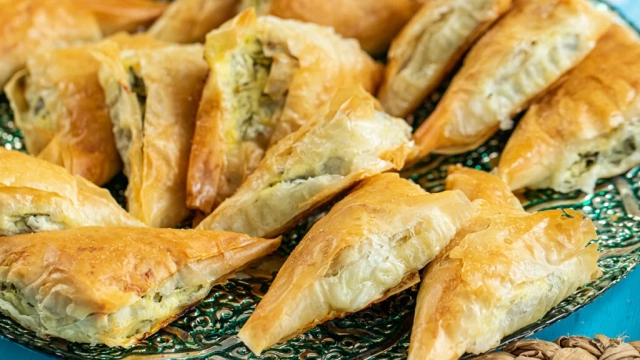 Classic Greek Spanakopita with Homemade Flaky Pastry