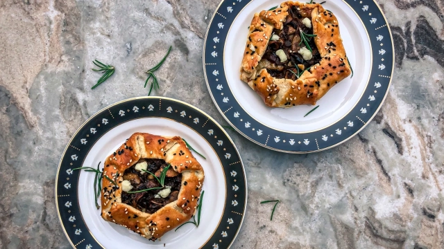 Caramelized Onion and Mushroom Savory Galette