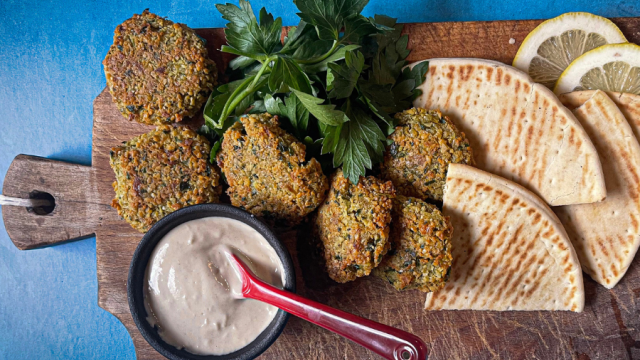 Crispy Oven-Baked Falafel with Tahini Sauce