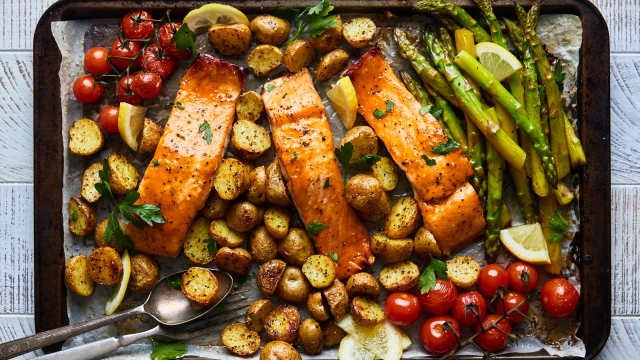Oven-Baked Lemon Herb Salmon with Roasted Vegetables