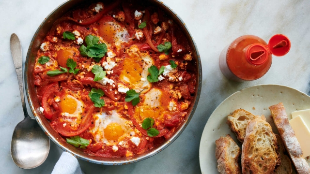Classic Shakshuka with Bell Peppers and Feta